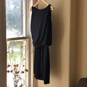 ZARA Navy Grecian Dress